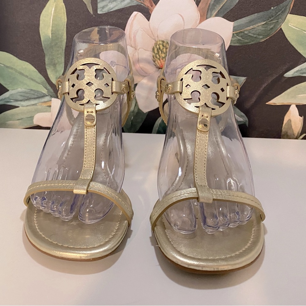 Tory Birch Miller gold wedge sandal size 6.5
